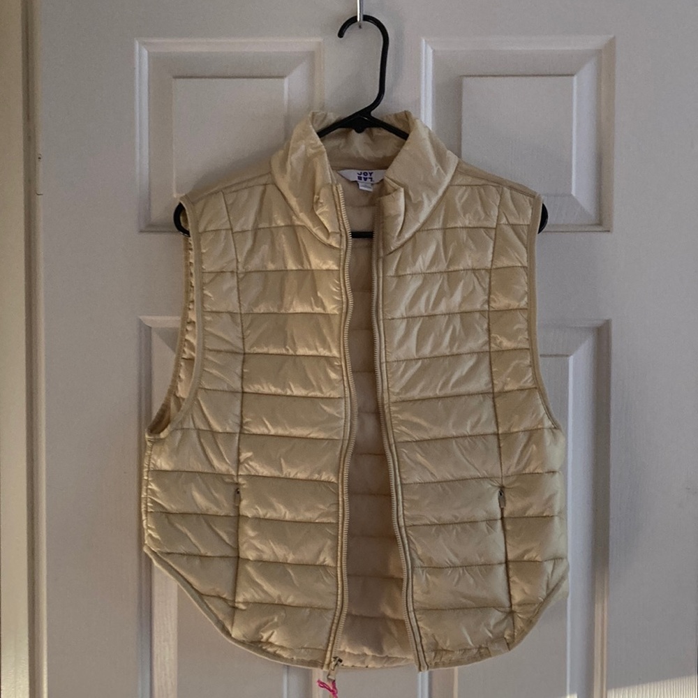 JoyLab Cream Quilted Vest